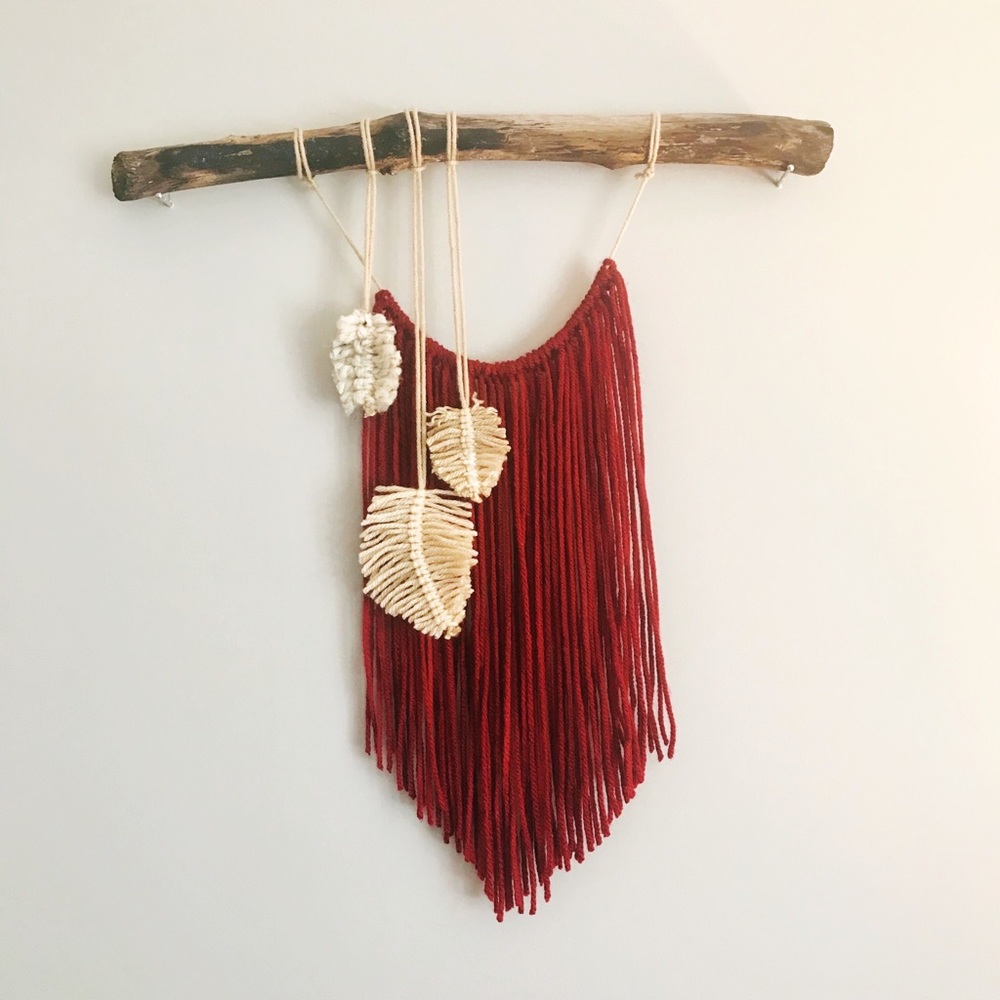 Small Boho Macrame Hanging Wall Art- Fiber Art